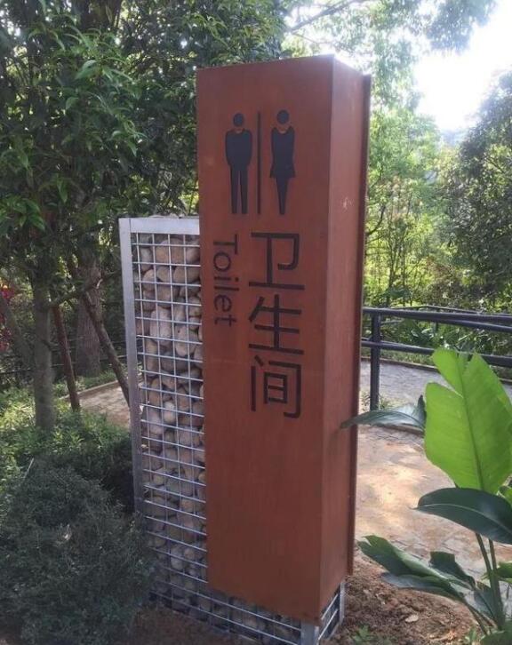 河西区街道锈钢板标识牌
