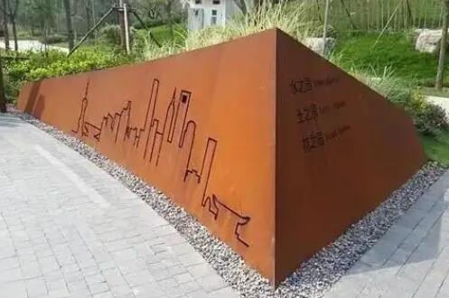 河西区街道耐候钢挡土墙